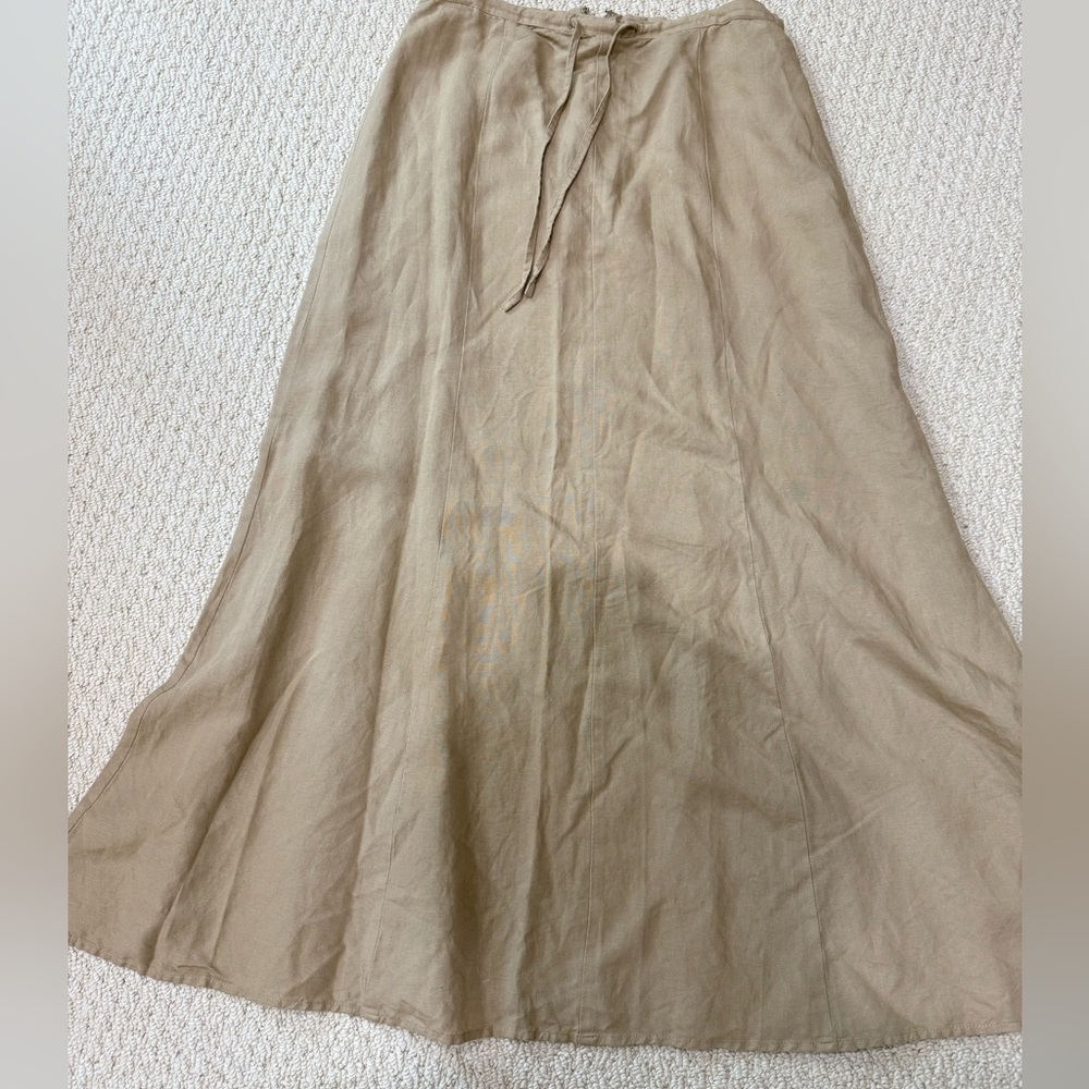Light Brown Women's Linen Skirt